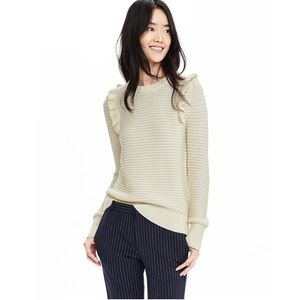 Banana republic ruffle pullover sweater